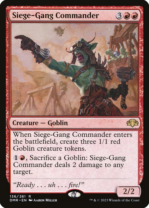 Siege-Gang Commander - Dominaria Remastered Rare Card