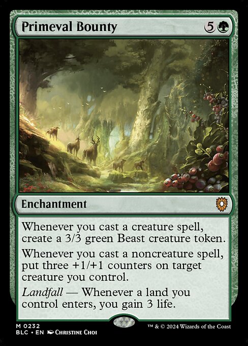 Primeval Bounty - Bloomburrow Commander Mythic Card