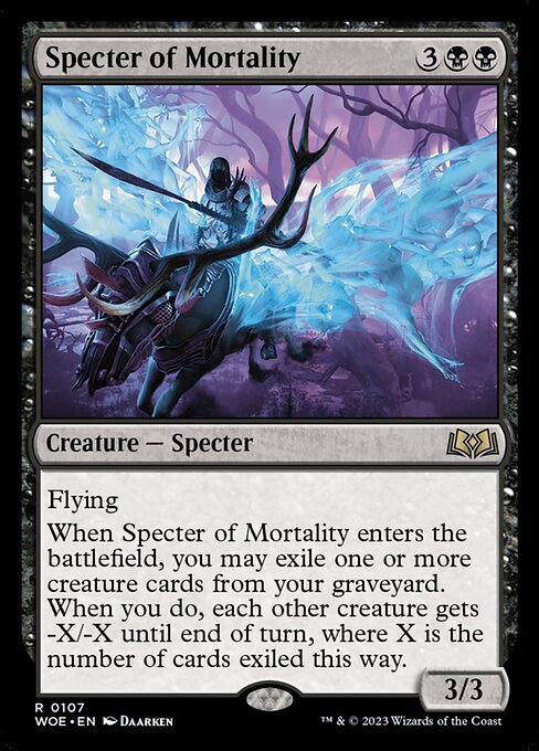 Specter of Mortality - Wilds of Eldraine Rare Card