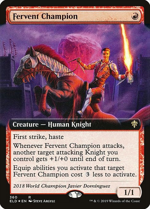 Fervent Champion - Throne of Eldraine Rare Card