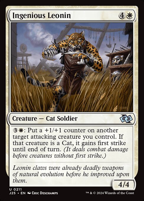 Ingenious Leonin - Foundations Jumpstart Uncommon Card