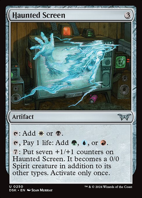 Haunted Screen - Duskmourn: House of Horror Uncommon Card