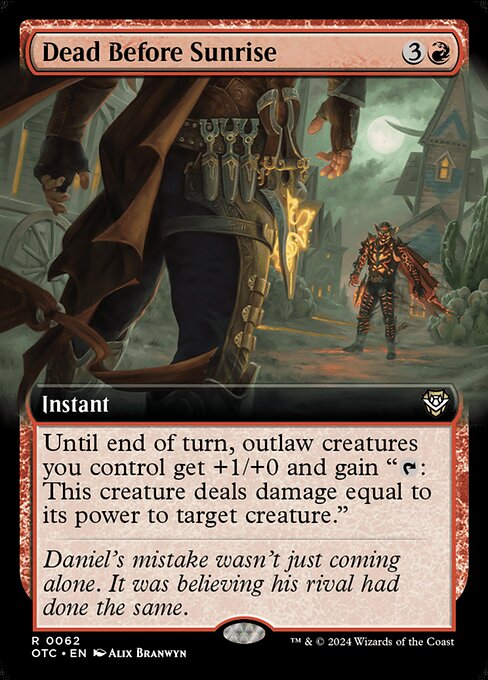 Dead Before Sunrise - Outlaws of Thunder Junction Commander Rare Card