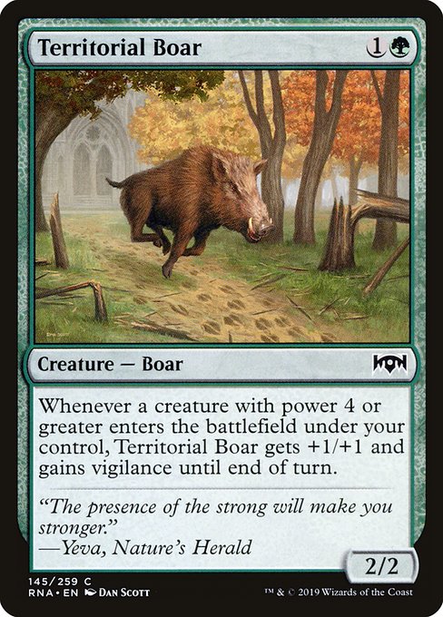 Territorial Boar - Ravnica Allegiance Common Card