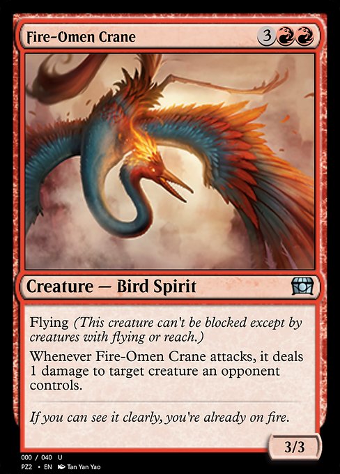 Fire-Omen Crane - Treasure Chest Uncommon Card