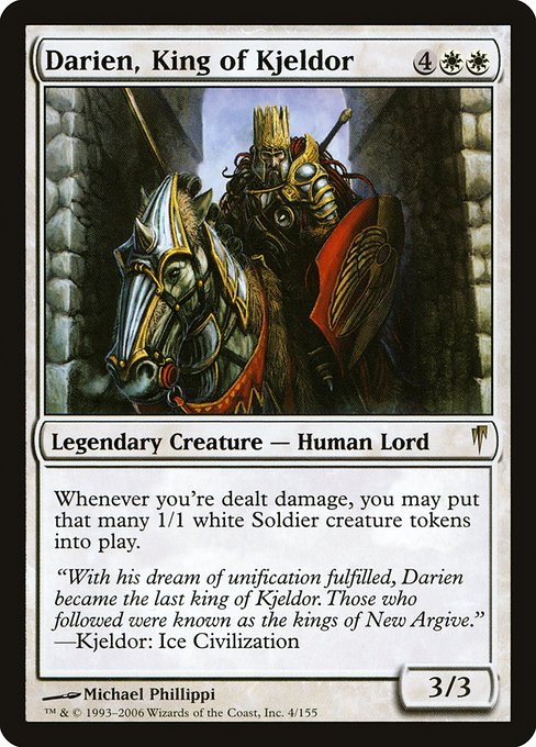 Darien, King of Kjeldor - Coldsnap Rare Card