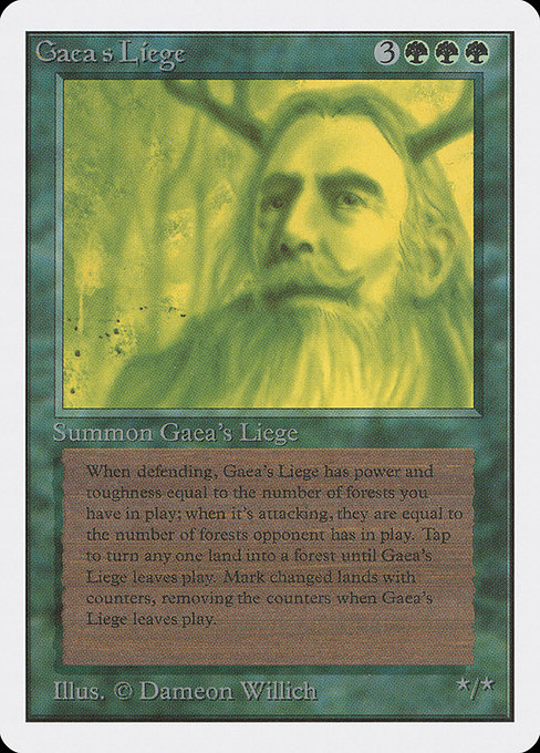 Gaea's Liege - Unlimited Edition Rare Card