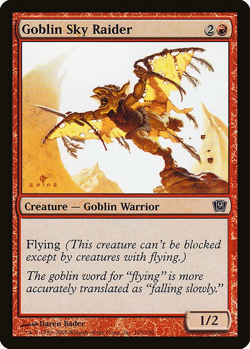 Goblin Sky Raider - Ninth Edition Common Card
