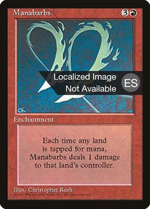 Manabarbs - Fourth Edition Foreign Black Border Rare Card
