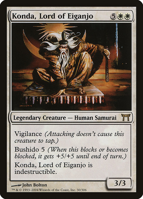 Konda, Lord of Eiganjo - Champions of Kamigawa Rare Card