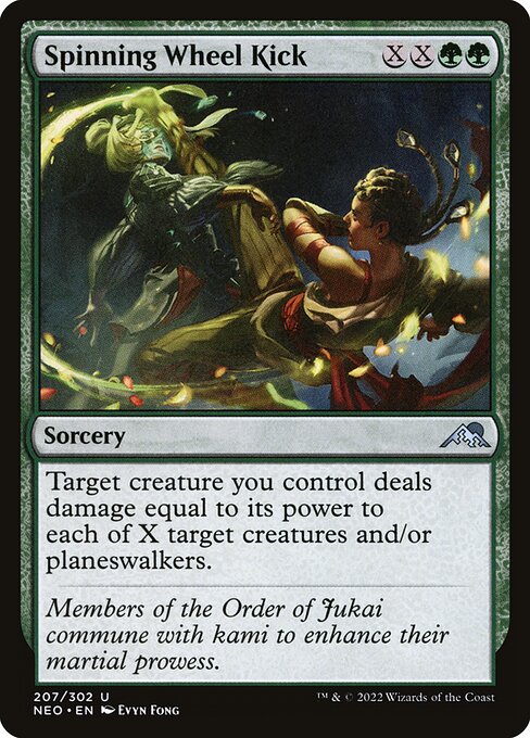 Spinning Wheel Kick - Kamigawa: Neon Dynasty Uncommon Card