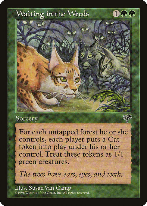 Waiting in the Weeds - Mirage Rare Card