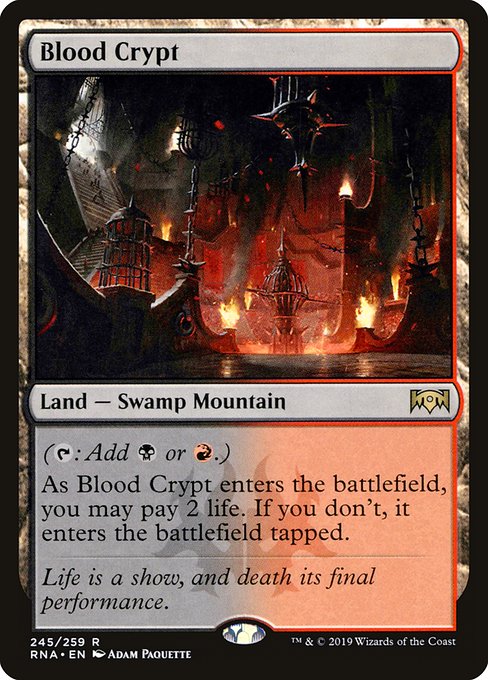 Blood Crypt - Ravnica Allegiance Rare Card