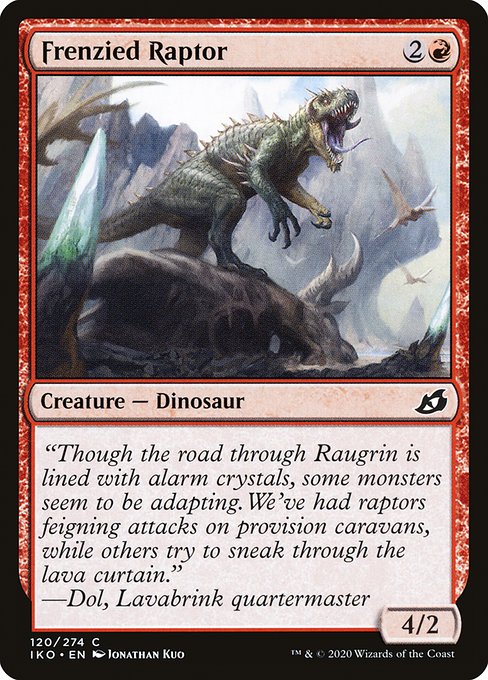 Frenzied Raptor - Ikoria: Lair of Behemoths Common Card