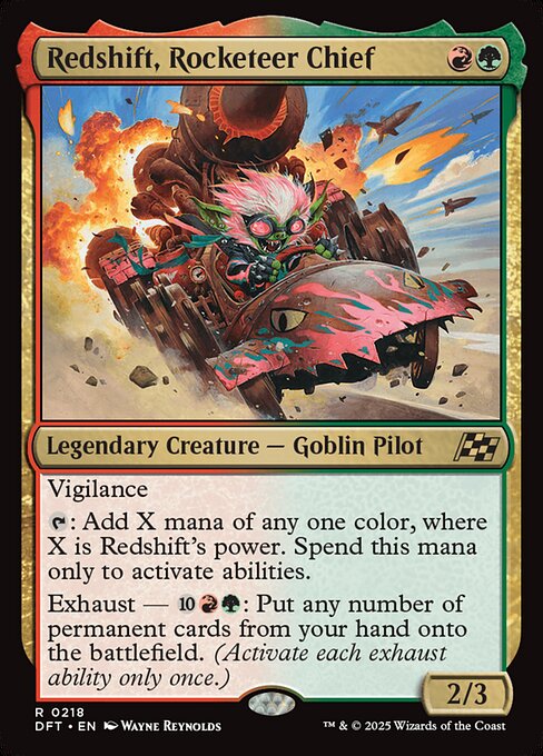 Redshift, Rocketeer Chief - Aetherdrift Rare Card