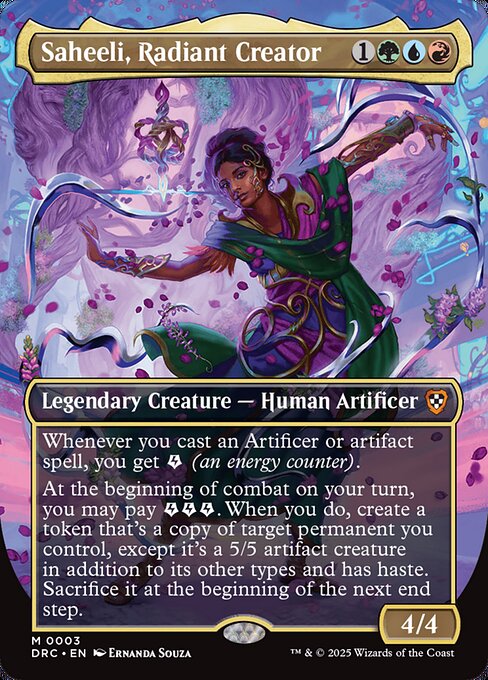 Saheeli, Radiant Creator - Aetherdrift Commander Mythic Card