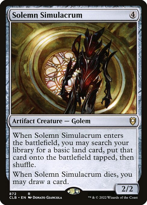 Solemn Simulacrum - Commander Legends: Battle for Baldur's Gate Rare Card