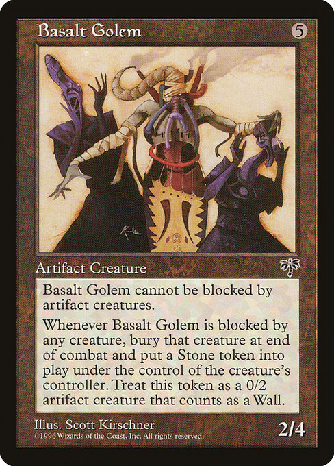 Basalt Golem - Mirage Uncommon Card