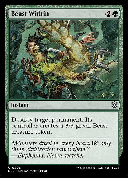 Beast Within - Bloomburrow Commander Uncommon Card