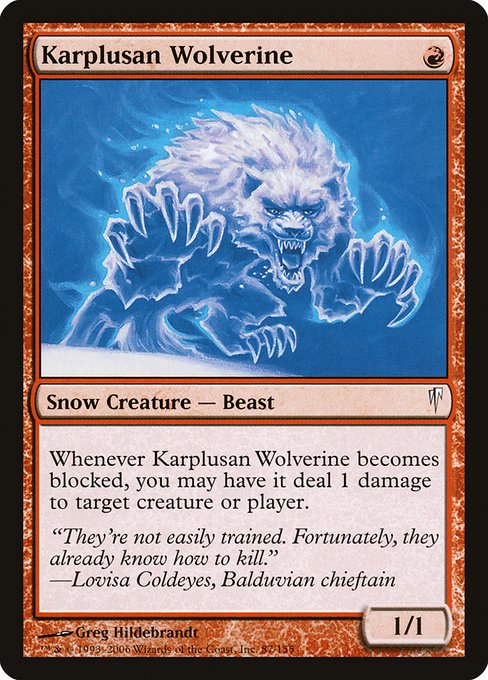 Karplusan Wolverine - Coldsnap Common Card
