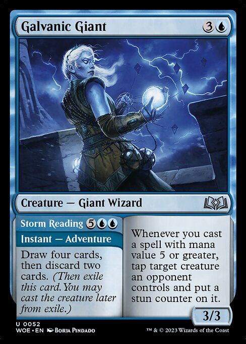 Galvanic Giant // Storm Reading - Wilds of Eldraine Uncommon Card