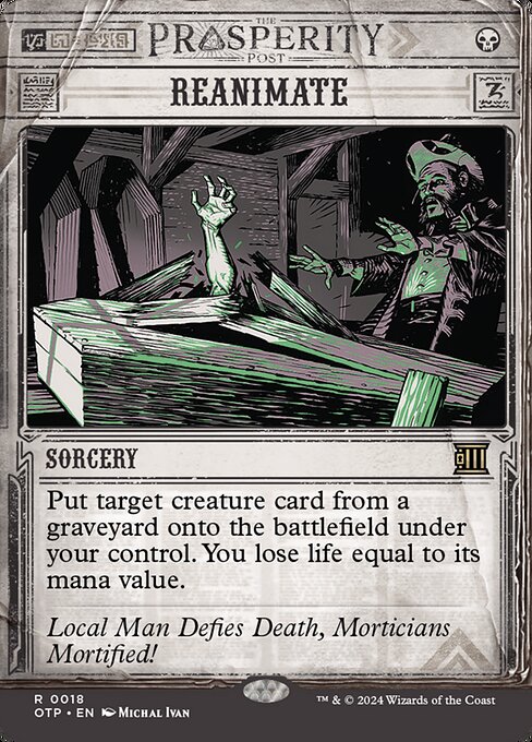 Reanimate - Breaking News Rare Card