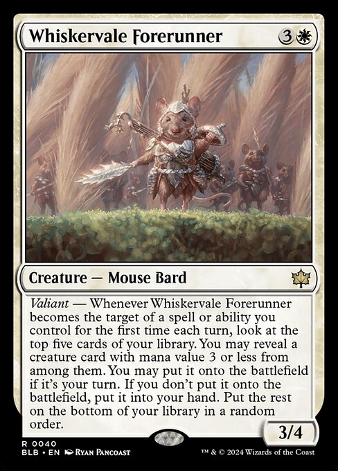 Whiskervale Forerunner - Bloomburrow Rare Card