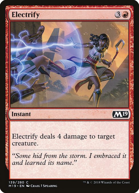 Electrify - Core Set 2019 Common Card
