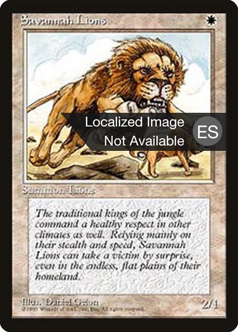 Savannah Lions - Fourth Edition Foreign Black Border Rare Card