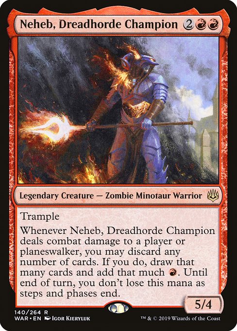 Neheb, Dreadhorde Champion - War of the Spark Rare Card