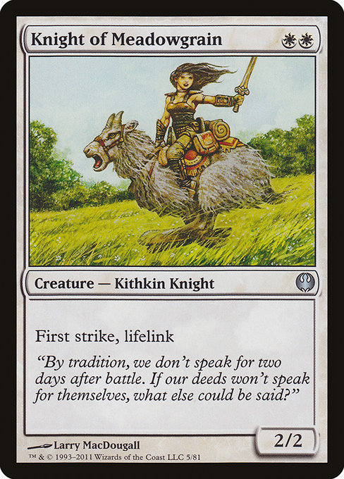 Knight of Meadowgrain - Duel Decks: Knights vs. Dragons Uncommon Card