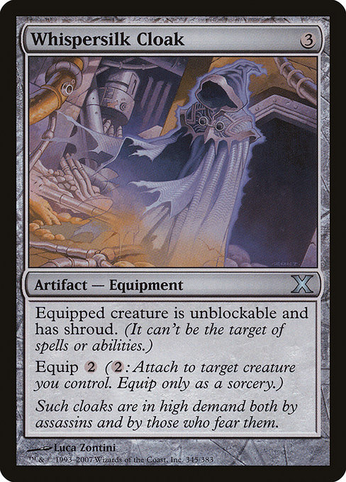 Whispersilk Cloak - Tenth Edition Uncommon Card