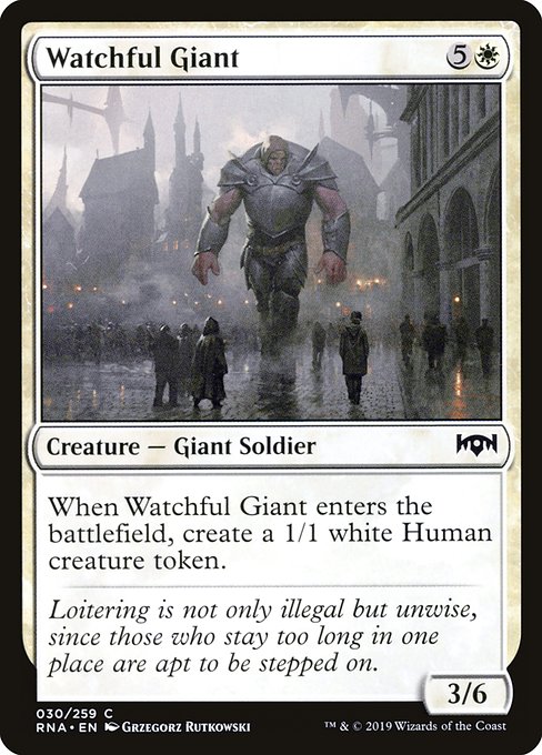Watchful Giant - Ravnica Allegiance Common Card
