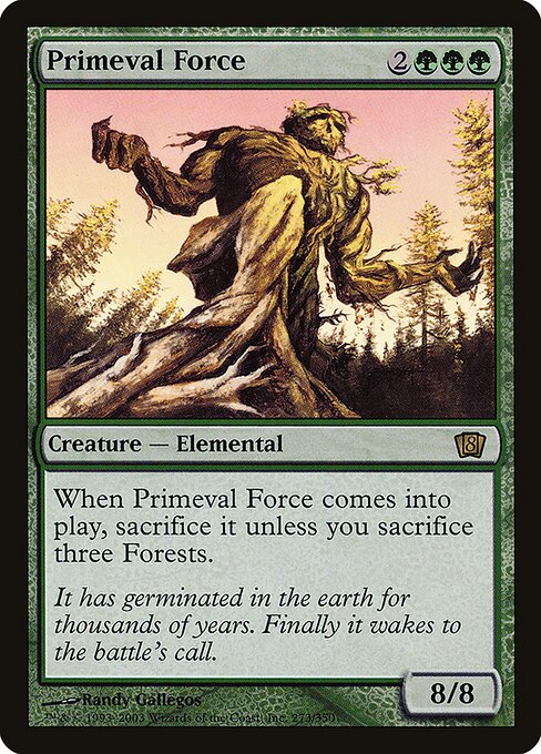 Primeval Force - Eighth Edition Rare Card