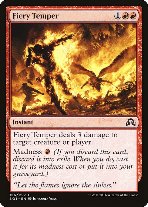 Fiery Temper - Shadows over Innistrad Common Card