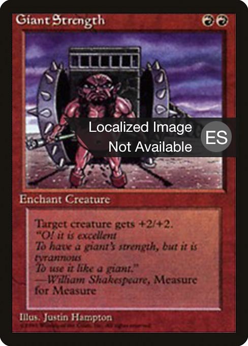 Giant Strength - Fourth Edition Foreign Black Border Common Card