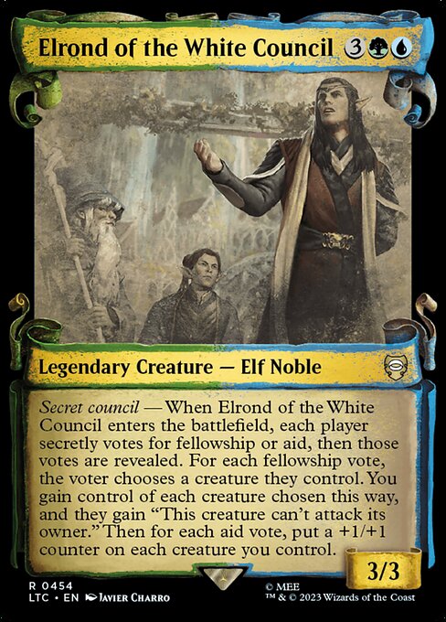Elrond of the White Council - Tales of Middle-earth Commander Rare Card