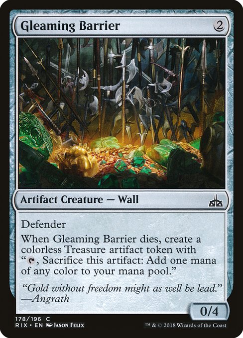 Gleaming Barrier - Rivals of Ixalan Common Card