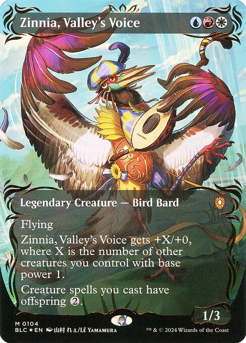 Zinnia, Valley's Voice - Bloomburrow Commander Mythic Card