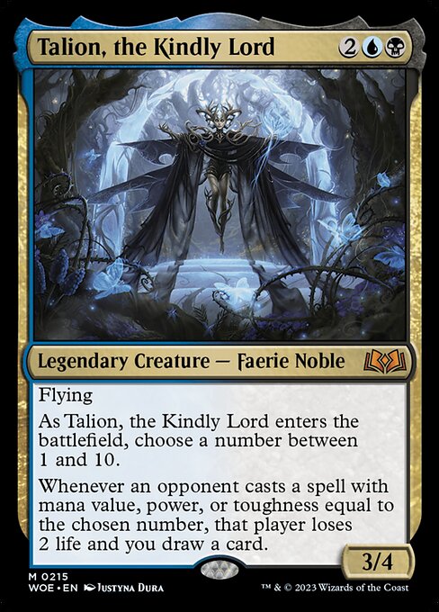 Talion, the Kindly Lord - Wilds of Eldraine Mythic Card