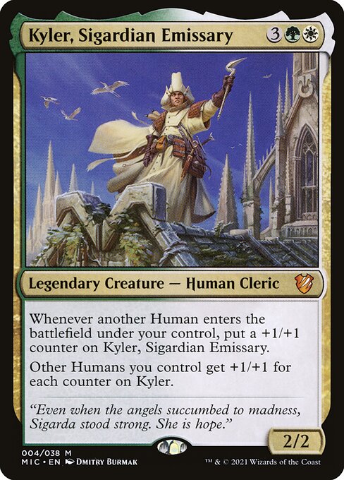 Kyler, Sigardian Emissary - Midnight Hunt Commander Mythic Card