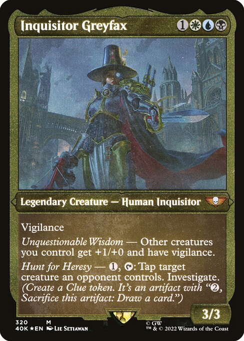 Inquisitor Greyfax - Warhammer 40,000 Commander Mythic Card