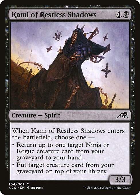 Kami of Restless Shadows - Kamigawa: Neon Dynasty Common Card