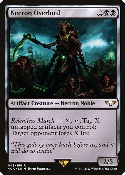 Necron Overlord - Warhammer 40,000 Commander Rare Card