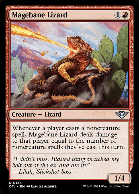 Magebane Lizard - Outlaws of Thunder Junction Uncommon Card