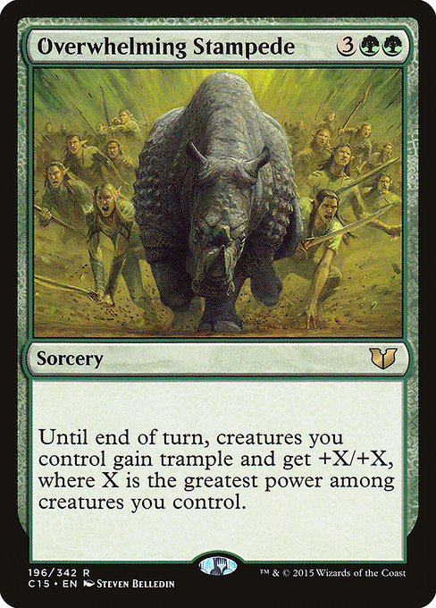 Overwhelming Stampede - Commander 2015 Rare Card