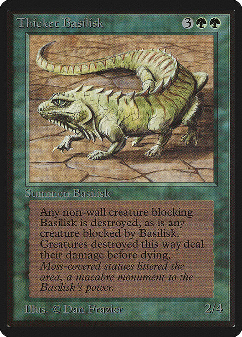 Thicket Basilisk - Limited Edition Beta Uncommon Card