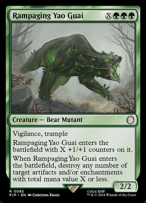 Rampaging Yao Guai - Fallout Rare Card