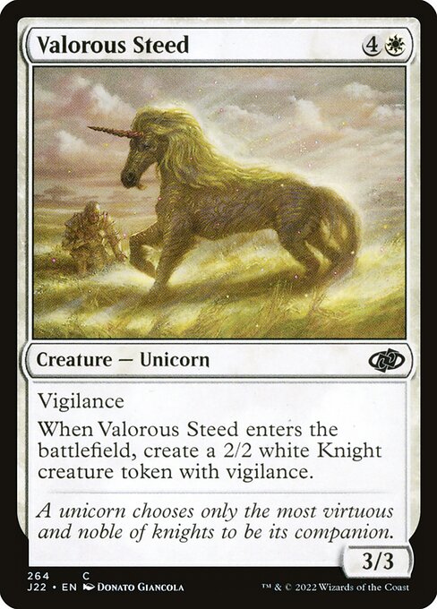 Valorous Steed - Jumpstart 2022 Common Card
