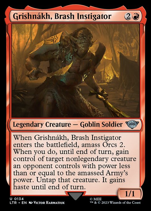 Grishnákh, Brash Instigator - The Lord of the Rings: Tales of Middle-earth Uncommon Card